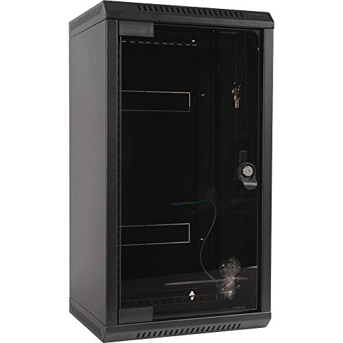 Tritón RKA-10-AS3-BAX-X1 25,4-48,26 cm (10-19 Zoll) Wandschrank Hybrid mit Sichttür schwarz von Tritón