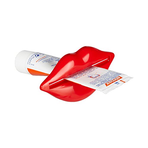 Unbekannt Tuben-Ex Lippen, 2 Stück, restloses ausquetschen von Tuben mit Hilfe Dieses Kussmunds, Kunststoff, rot von Unbekannt