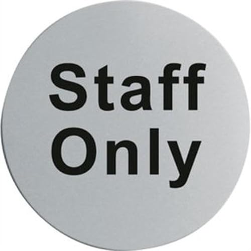 Unbekannt U060 Edelstahl Türschild Staff Only, 75mm Ø Unbekannt U060 Edelstahl Türschild Staff Only, 75mm Ø von NISBETS