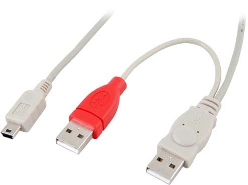 Unbekannt USB2.0 Y-Kabel 1m 1xB Mini St/2xA St. EFB K5303.1 von Unbekannt