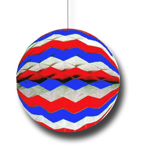 Unbekannt Wabenball blau-weiß-rot, 20 cm Durchmesser von Unbekannt
