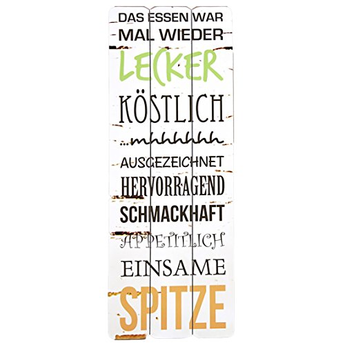 Unbekannt Wandbild Dekoschild 30x80cm Das Essen war Spruch Holzbild Schild Wanddeko von Unbekannt