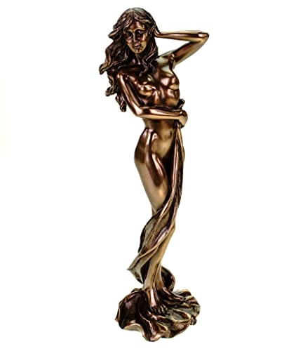 Veronese by Joh. Vogler GmbH Weiblicher Akt Frau läßt Ihr Tuch langsam runtersinken Figur Skulptur von Veronese