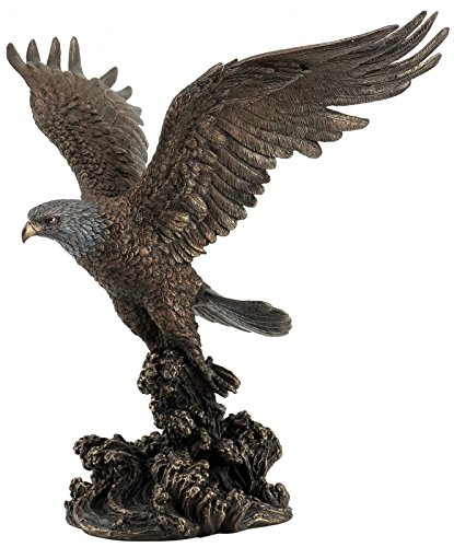 Weißkopfseeadler Figur fängt Fisch - Adler Deko Statue von Unbekannt