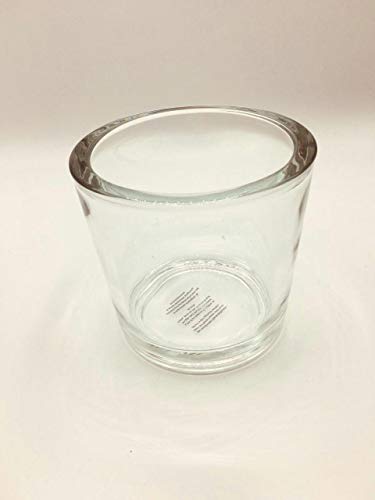 Unbekannt | Windlicht Glas H 12 cm D 12 cm Teelichtglas Kerzenglas Ersatzglas | Dickwandig Klar Transparent von Unbekannt