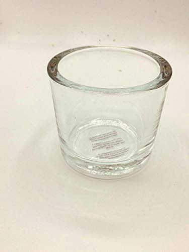 Unbekannt | Windlicht Glas H 8 cm D 9 cm Teelichtglas Kerzenglas Ersatzglas | Dickwandig Klar Transparent von Unbekannt