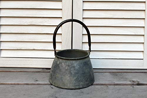 Unbekannt Zink Pflanzschale m. Henkel von Unbekannt