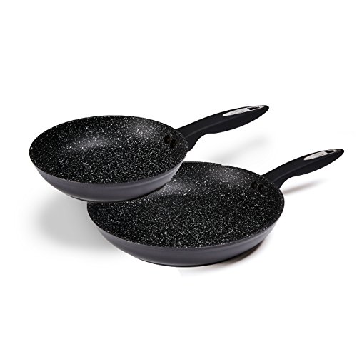 Zyliss E980107 Ultimate Bratpfanne Set 2-Teilig Antihaftbeschichtung, 20/28cm, Geschmiedetes Aluminium, Schwarz, Geeignet für alle Kochfelder/Spülmaschinenfest, 10 Jahre Antihaftgarantie von Zyliss