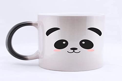 Unbekannt acen 313 ml Süßer und lustiger Panda Face Keramik Magic 'Becher, Weiß, 11 Oz von Unbekannt