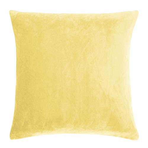 Pad - Smooth - Kissen, Zierkissen, Kissenhülle - Samtkissen - aus edlem Samt - 40 x 40 cm - Gelb von pad