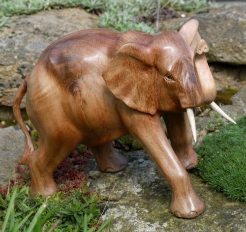 schöner großer Elefant Holz Glücks Elephant 12 von Wogeka