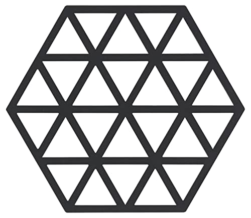 Zone Denmark Triangles Topfuntersetzer/Untersetzer für Töpfe, Silikon, 16 x 14 cm, schwarz von Zone Denmark