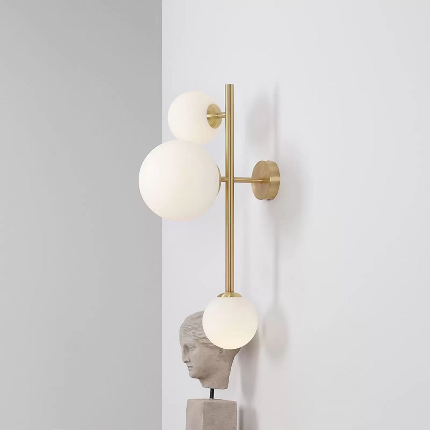Wandleuchte Joel Wandlampe Wandlicht Leuchte Lampe Led Messing/Weiß Dreiflammig B-Ware Wandleuchte Joel Wandlampe Wandlicht Leuchte Lampe Led Messing/Weiß Dreiflammig B-Ware von Unbekannt