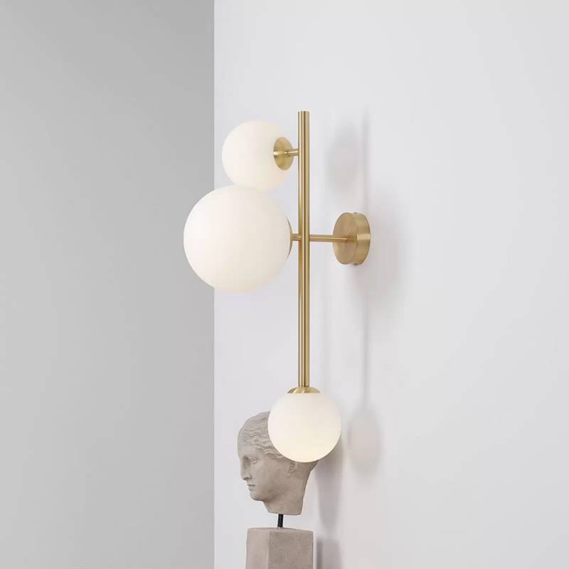 Wandleuchte Joel Wandlampe Wandlicht Leuchte Lampe Led Messing/Weiß Dreiflammig B-Ware von Unbekannt