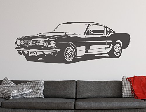 Wandtattoo Auto amerikanischer Kultmustang, 159 x 58 + Rakel von mldigitaldesign von Unbekannt