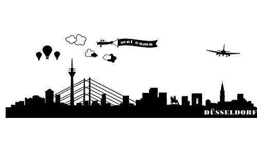 Wandtattoo wandaufkleber Aufkleber Wandsticker wall sticker Wohnzimmer Schlafzimmer Kinderzimmer City Stadt Düsseldorf Dusseldorf Skyline Landschaft 30 Farben zur Wahl wst14 motiv1 (070 schwarz, Größe1:ca.60x14cm) Wandtattoo wandaufkleber Aufkleber Wandsticker wall sticker Wohnzimmer Schlafzimmer Kinderzimmer City Stadt Düsseldorf Dusseldorf Skyline Landschaft 30 Farben zur Wahl wst14 motiv1 (070 schwarz, Größe1:ca.60x14cm) von Unbekannt