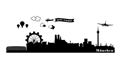 Wandtattoo wandaufkleber Aufkleber Wandsticker wall sticker Wohnzimmer Schlafzimmer Kinderzimmer City Stadt München Munich Skyline Landschaft 30 Farben zur Wahl wst11motiv1 (010 weiss, Größe1:ca.60x13cm) Wandtattoo wandaufkleber Aufkleber Wandsticker wall sticker Wohnzimmer Schlafzimmer Kinderzimmer City Stadt München Munich Skyline Landschaft 30 Farben zur Wahl wst11motiv1 (010 weiss, Größe1:ca.60x13cm) von Unbekannt