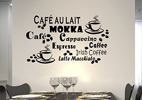 Wandtattoo wandaufkleber Aufkleber Wandsticker wall sticker Wohnzimmer Schlafzimmer Kinderzimmer KÜCHE 30 Farben zur Wahl Wandtext Wandwort Wandspruch spruch Zitat Küche Schriftzug CAFE COFFEE KAFFEE KÜCHE wkf01(082 beige, Größe1:ca.50x30cm ) von Unbekannt