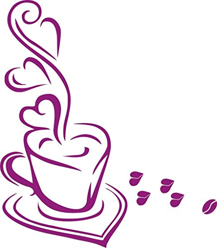 Wandtattoo wandaufkleber Aufkleber Wandsticker wall sticker Wohnzimmer Schlafzimmer Kinderzimmer Kueche Schriftzug CAFE COFFEE KAFFEE 30 Farben zur Wahl cafe11 (070 schwarz, Size 7:ca.30x58cm) von Unbekannt