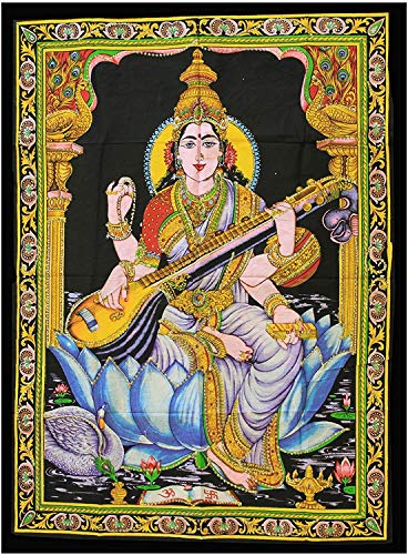 Wandtuch Saraswati Baumwolle 75 x 110 cm von Ancient Wisdom