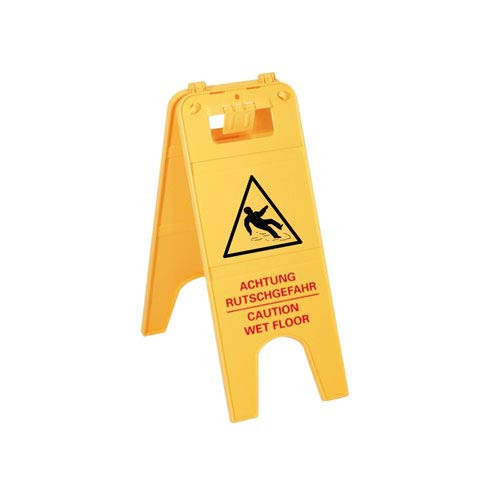 Warnschild Achtung Rutschgefahr - L 23 x H 60 x T 50 cm - Unfallschutz Warnaufsteller Arbeitsschutz Aufsteller von Unbekannt