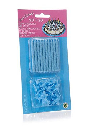 Wiedemann Kerzen Geburtstagskerzen Tortenkerzen Kuchenkerzen mit Kerzen Halter Blau, Unparfümiert Wiedemann Kerzen Geburtstagskerzen Tortenkerzen Kuchenkerzen mit Kerzen Halter Blau, Unparfümiert von Unbekannt