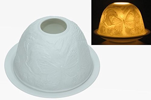 Windlicht Schmetterlinge Porzellan Tiere Teelichthalter Windlichter Teelichter Tier Deko Schmetterling Falter von Unbekannt