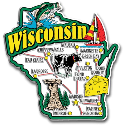 Wisconsin State Jumbo Map Magnet by Classic Magnets von Unbekannt