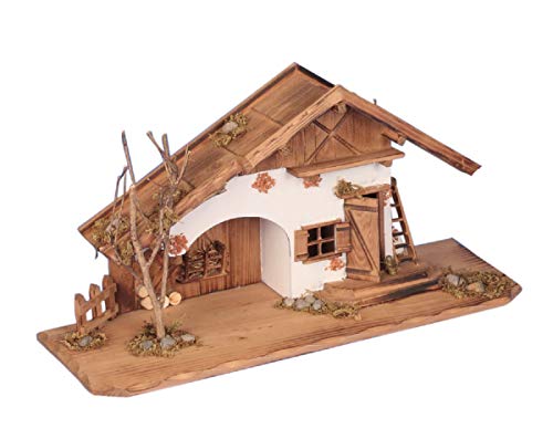 XL Modellhaus grosses Holzhaus Krippe 55cm Weihnachtskrippe XL Modellhaus grosses Holzhaus Krippe 55cm Weihnachtskrippe von Unbekannt