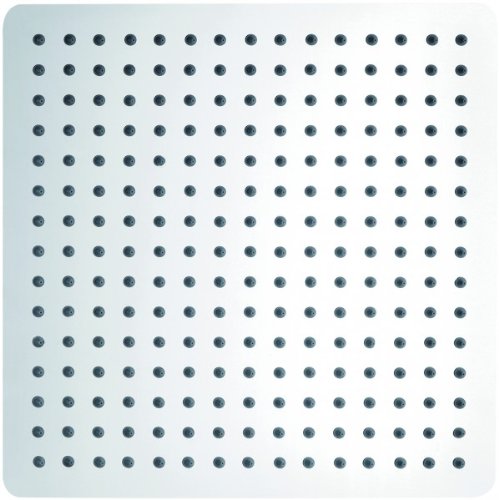 BERNSTEIN XXL-Regendusche Edelstahl-Duschkopf DPG2001 Chrom superflach Kopfbrause Regenduschkopf mit Anti-Kalk-Düsen Deckenbrause 40 x 40 cm von BERNSTEIN