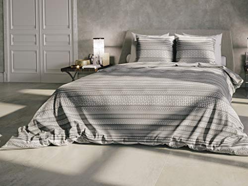 Yellow Delphine Duvet Cover, 100% Percal Cotton, Grey, 155 x 220 cm, 1.0 Pieces von Yellow