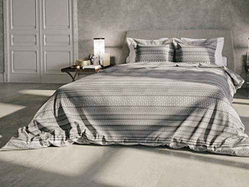 Yellow Delphine Duvet Cover, 100% Percal Cotton, Grey, 200 x 220 cm, 1.0 Pieces von Yellow