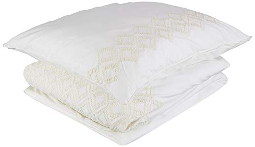 Yellow Naomi Duvet Cover, 100% Percal Cotton, Off-White, 155 x 220 cm, 1.0 Pieces von Yellow