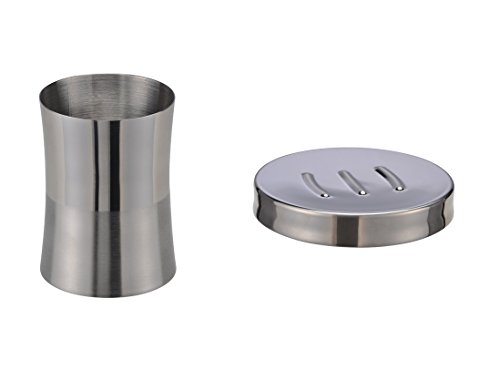 Unbekannt Zahnputzbecher + Seifenschale Edelstahl Zahnbürste Halter Becher Seifenablage von Unbekannt