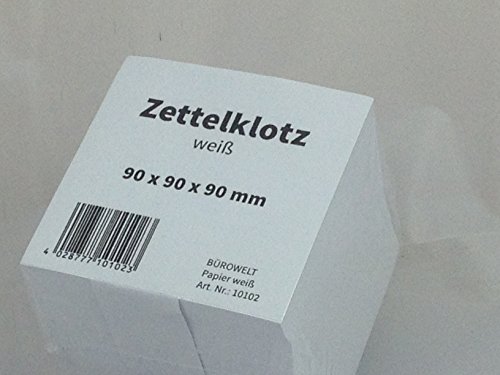 Zettelklotz weiß 90x90x90 von Unbekannt