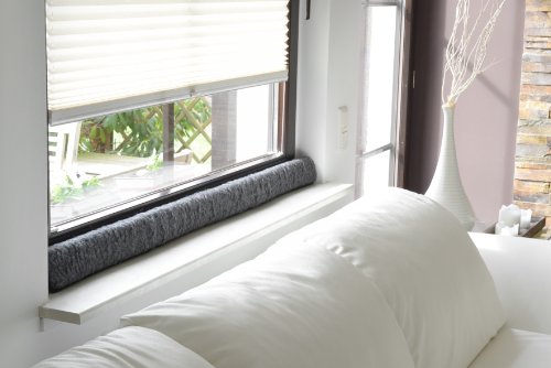 Zugluftstopper 150cm Fenster Schurwolle Türstopper Zugluftstop Anthrazit Zugluftstopper 150cm Fenster Schurwolle Türstopper Zugluftstop Anthrazit von Unbekannt