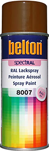 belton spectRAL Lackspray RAL 8007 rehbraun, glänzend, 400 ml - Profi-Qualität von belton