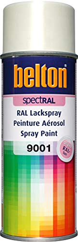 belton spectRAL Lackspray RAL 9001 cremeweiß, glänzend, 400 ml - Profi-Qualität von belton