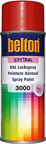 belton spectRAL Lackspray RAL 3000 feuerrot, seidenglänzend, 400 ml - Profi-Qualität von belton