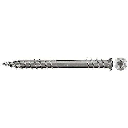 fischer PowerFast Terrassenschraube 5,5 x 70, Senkkopf, nicht rostender Stahl A2, Innenstern Torx-Antrieb, zum Verschrauben von Terrassenbeplankungen auf Holz-Unterkonstruktionen, 200 Stk fischer PowerFast Terrassenschraube 5,5 x 70, Senkkopf, nicht rostender Stahl A2, Innenstern Torx-Antrieb, zum Verschrauben von Terrassenbeplankungen auf Holz-Unterkonstruktionen, 200 Stk von fischer