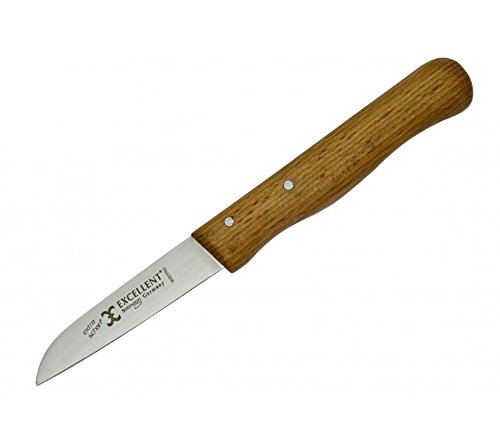 gerades Küchenmesser mit Holzgriff - Klinge 5,5 cm lang - rostfrei - extra scharf von Excellent