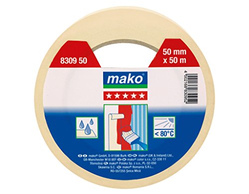 mako Klebeband Krepp-Abdeckband Malerklebeband 50 m gelb 19 mm Breite von Unbekannt