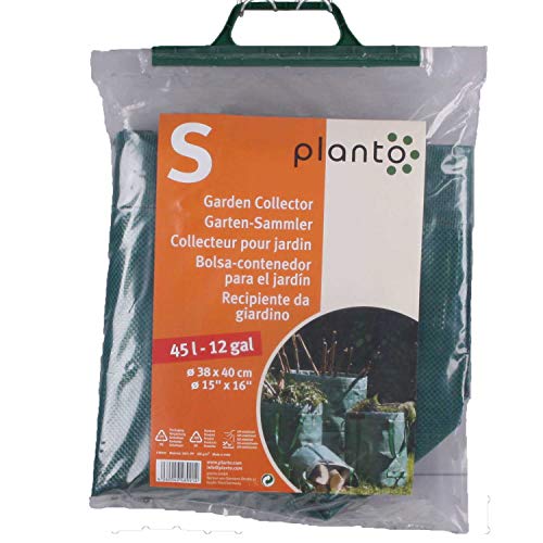 planto Gartensack Gartenabfallsack Gartensammler Gartentasche Abfallsack Gartentaschen für Gartenabfall Laubsack in Profi-Qualität (45 Liter, ⌀ 38 x 40 cm) 2 Stück von planto