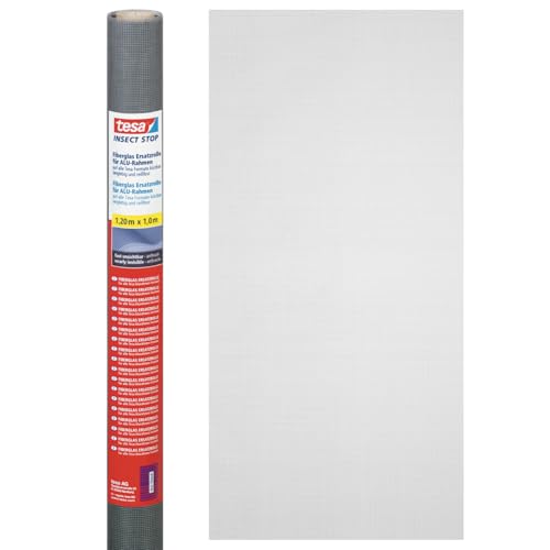 tesa Insect Stop Fliegengitter Ersatzrolle aus Fiberglas-Gewebe für tesa ALU COMFORT Mückennetz für Fenster - Ersatz-Rolle 100cm x 120cm, anthrazit von Unbekannt