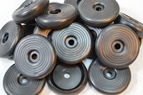 Unbranded 24 stück Gummi Fußkappe Rund Schwarz für Biergartenstuhl/Tisch Mainau/Peru u.a. Ø Standfläche: ca. 45 mm (4,5 cm), Ø Öffnung: ca.35 mm (3,5 cm) von Unbranded