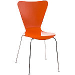 Besucherstuhl Calisto Holz, Chrom Orange von Unbranded