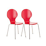 Besucherstuhl Diego Rot Pack 2 Stück von Unbranded