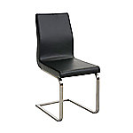 Esszimmerstuhl Belfort Kunstleder, Edelstahl Schwarz H-Fuß-Gestell Esszimmerstuhl Belfort Kunstleder, Edelstahl Schwarz H-Fuß-Gestell von Unbranded