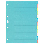 Blanko Register DIN A4 Farbig Sortiert Farbig Sortiert 12-teilig Pappkarton 4 Löcher 12  à 12 Sätze von Unbranded