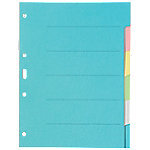 Blanko Register DIN A4 Farbig Sortiert Farbig Sortiert 6-teilig Pappkarton 4 Löcher 6 Sätze von Unbranded